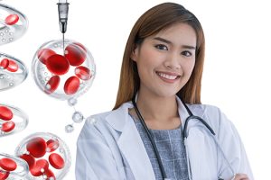 Provider discussing PRP therapy for a joint or tendon injury in Orlando